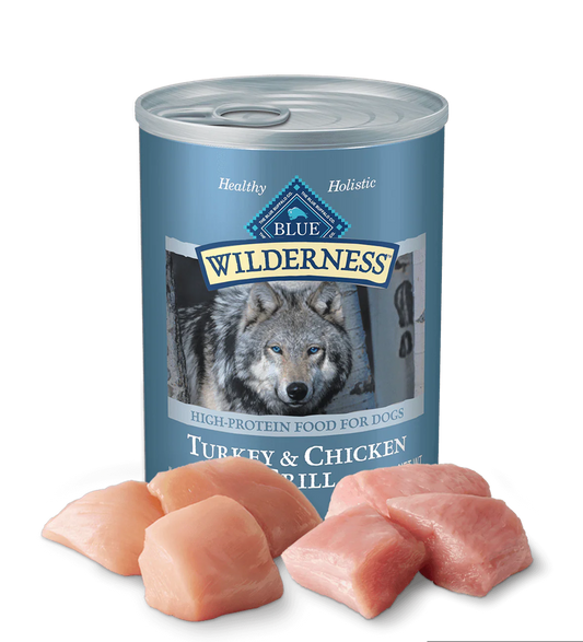 Blue Buffalo Wilderness Turkey & Chicken Grill Wet Dog Cans (12.5oz)
