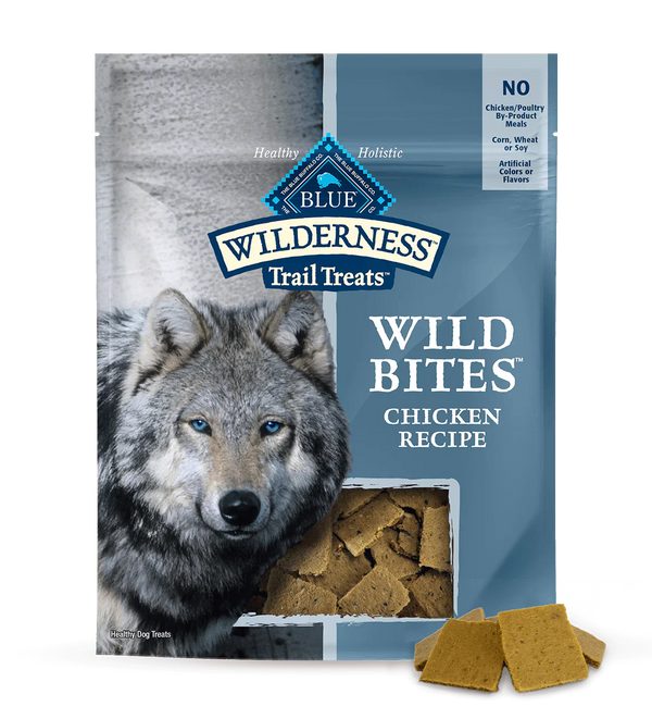 Blue Buffalo Blue Wildnerness Trail Treats High-Protein Soft-Moist Dog Treats Wild Bites? Chicken Recipe (4oz)