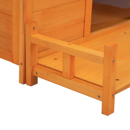 Purrfect Pet Kingdom Wooden Dog House with Platform Purrfect Pet Kingdom