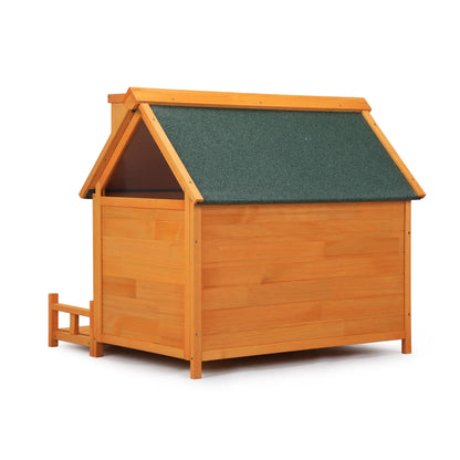 Purrfect Pet Kingdom Wooden Dog House with Platform Purrfect Pet Kingdom