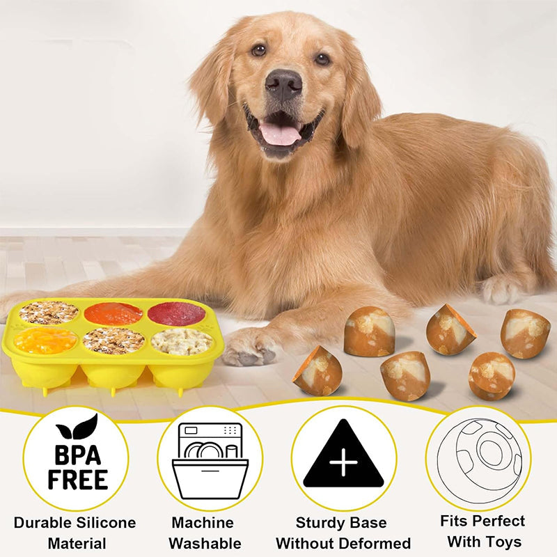 Durable silicone molds for dog treats, Woof & Power Chewer compatible molds for easy use and cleaning