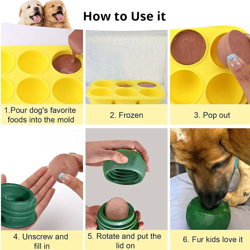 Step-by-step guide for using Woof & Power Chewer compatible molds for dog treats
