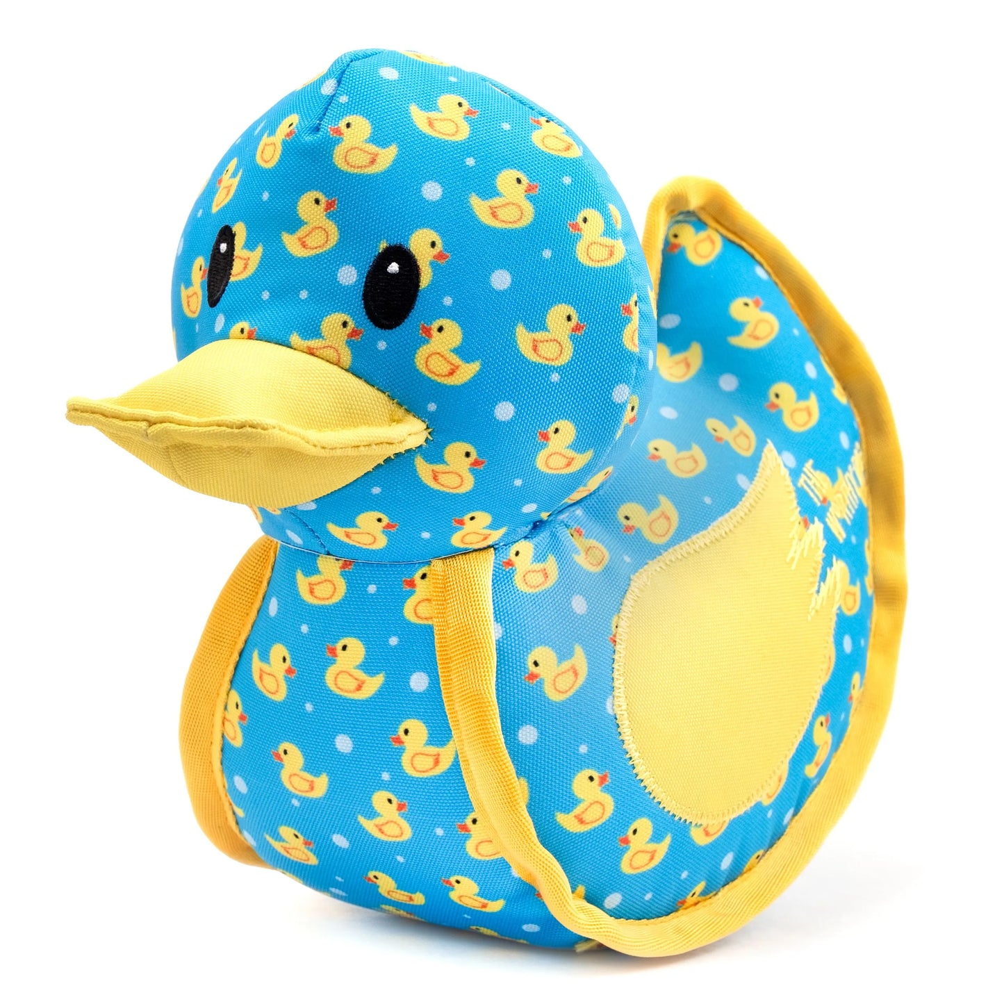 Worthy Dog Rubber Ducky Small toy by Purrfect Pet Kingdom, bright yellow, perfect for small dogs, priced at $19.99.