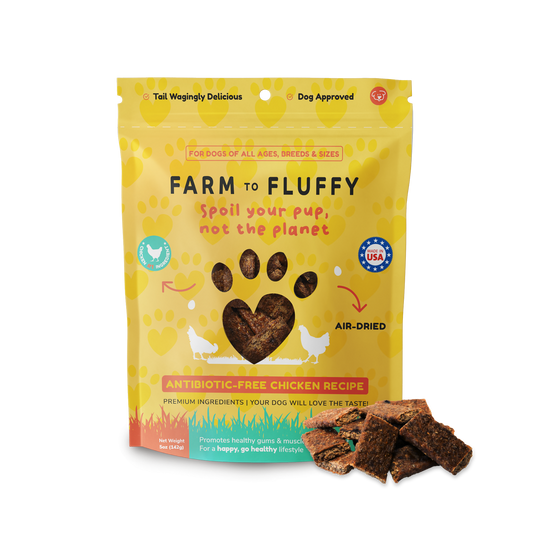 Farm To Fluffy Chicken Dog Treats, Antibiotic Free, Sustainable Bag - 5 oz
