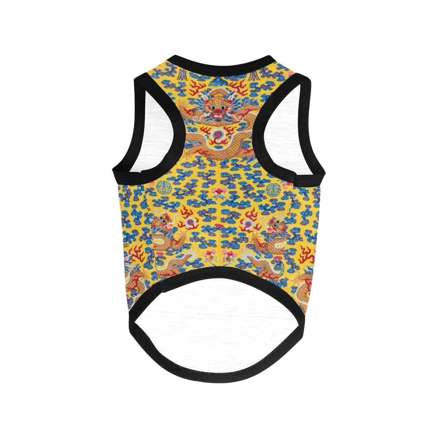 Pet Supply Yellow Qing Dynasty Dragon Tank Top for Daily Use - lifestyle product image for pet supply