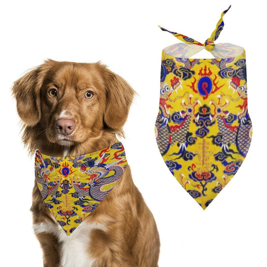 Pet Supply Yellow Imperial Dragon Scarf for Daily Use Essent - main product image for pet supply