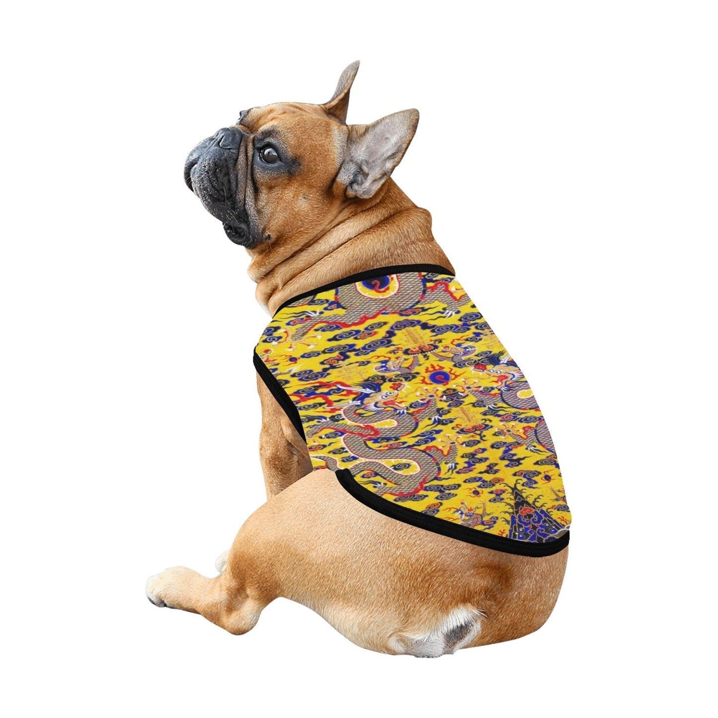 Pet Supply Yellow Imperial Dragon Tank Top for Daily Use - close up product image for pet supply