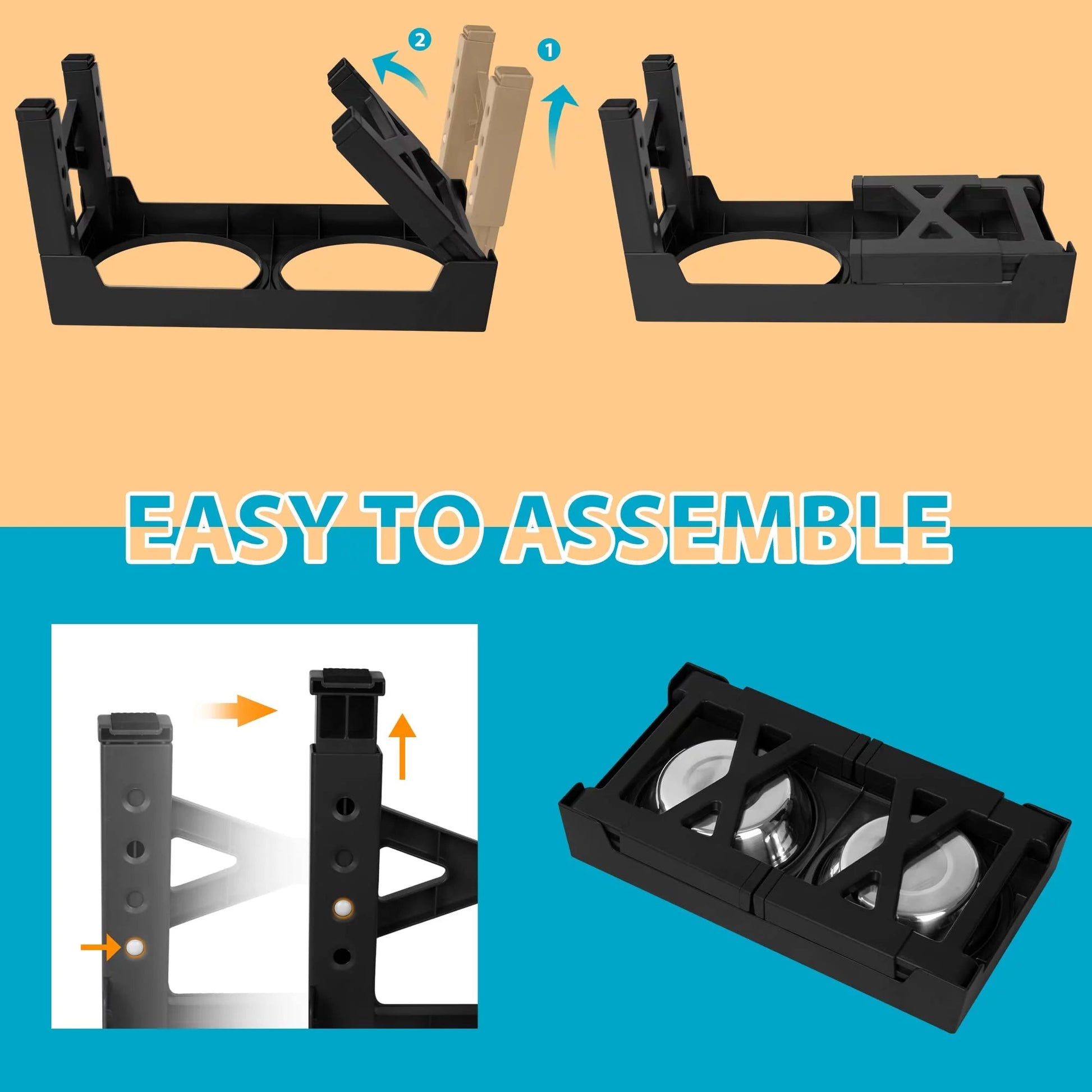 Easy to assemble best raised dog feeders for large dogs with adjustable height and durable materials