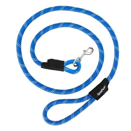 Zippy Paws Climbers Rope Leash Blue 6Ft Adjustable Dog Gear