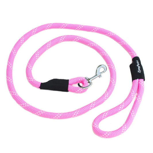 Zippy Paws Climbers Rope Leash Pink 6Ft Adjustable Dog Gear