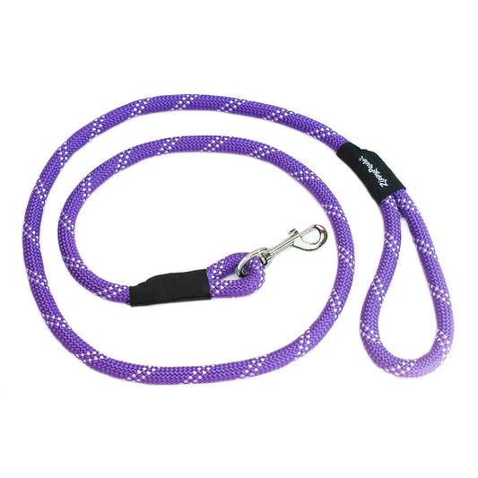 Zippy Paws Climbers Rope Leash Purple 6Ft Adjustable Dog